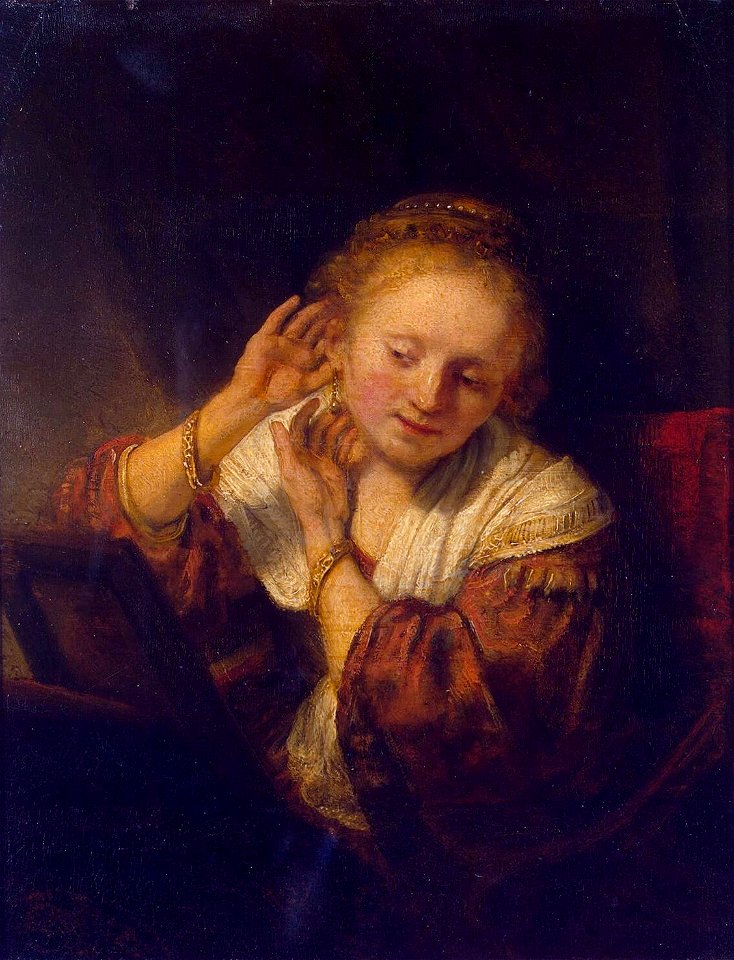'Young Woman with Earrings' by Rembrandt, 1654, The Hermitage