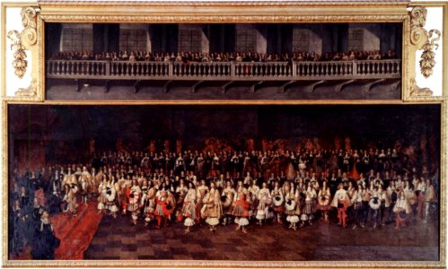 Gillis van Tilborgh - Audience of the Prince de Ligne with King Carles II of England in 1660