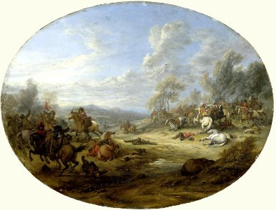 Adam Frans van der Meulen - Cavalry clash