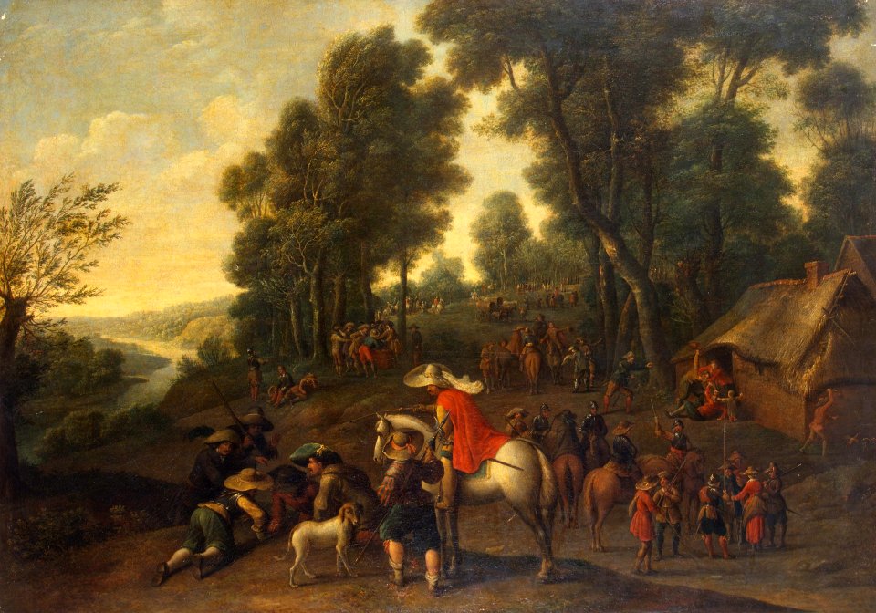 Pieter Snayers - Halt of Horsemen in a Forest