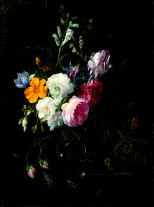 Nicolaes van Verendael - Still life of flowers in a crystal vase1