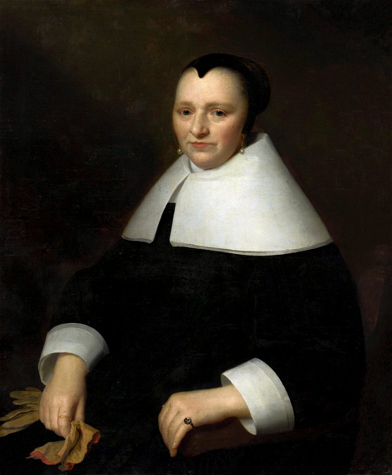 Luttichuys Portrait of a woman with gloves