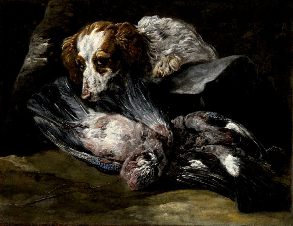 Jan Fyt - Sporting Dog and Caught Fowl