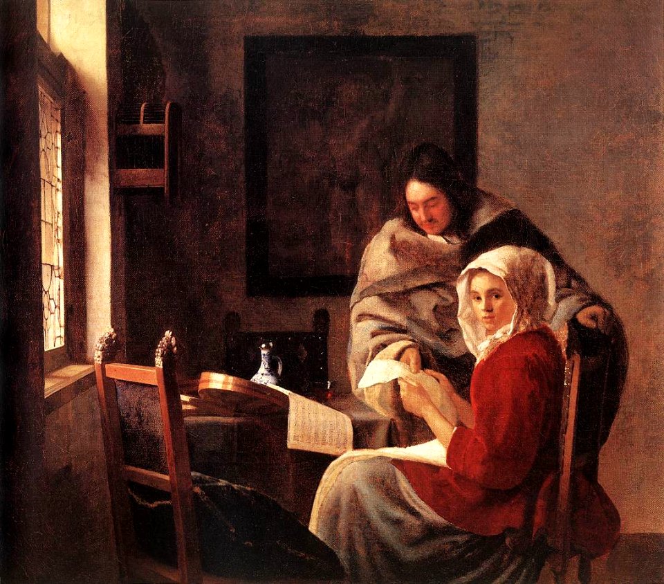 Johannes Vermeer - Girl Interrupted at Her Music - WGA24648