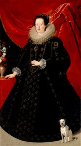 Justus Sustermans - Eleonora Gonzaga (1598-1655), Empress in black dress. Free illustration for personal and commercial use.