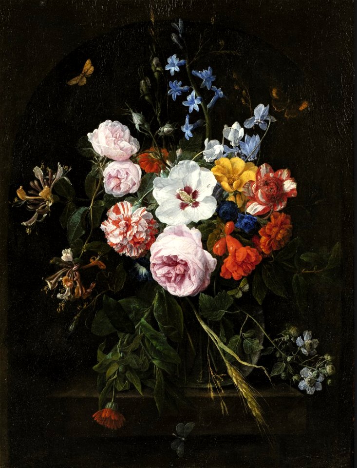 Nicolaes van Verendael - Still life of flowers in a crystal vase2