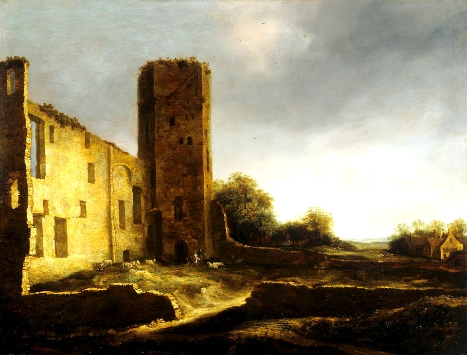 Jan van Kessel - Ruiny zamku Egmond aan den Hoef koło Alkmaaru