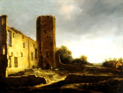 Jan van Kessel - Ruiny zamku Egmond aan den Hoef koło Alkmaaru