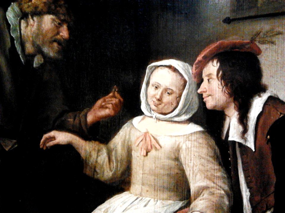 Steen Choice between richness and youth (detail)