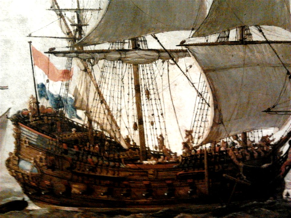 Verschuier Dutch men-of-war (detail)