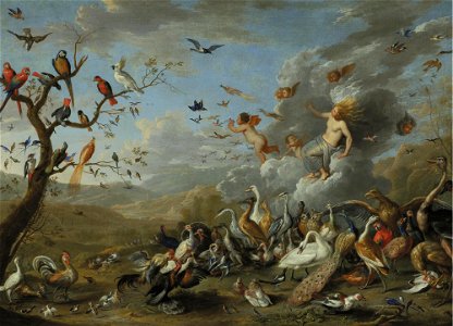 Jan van Kessel (I) - Allegory of Air. Free illustration for personal and commercial use.