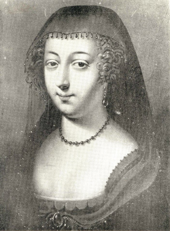 1660s Oil on oak board portrait (now lost) of Maria Francisca of Savoy by an unknown Spanish painter