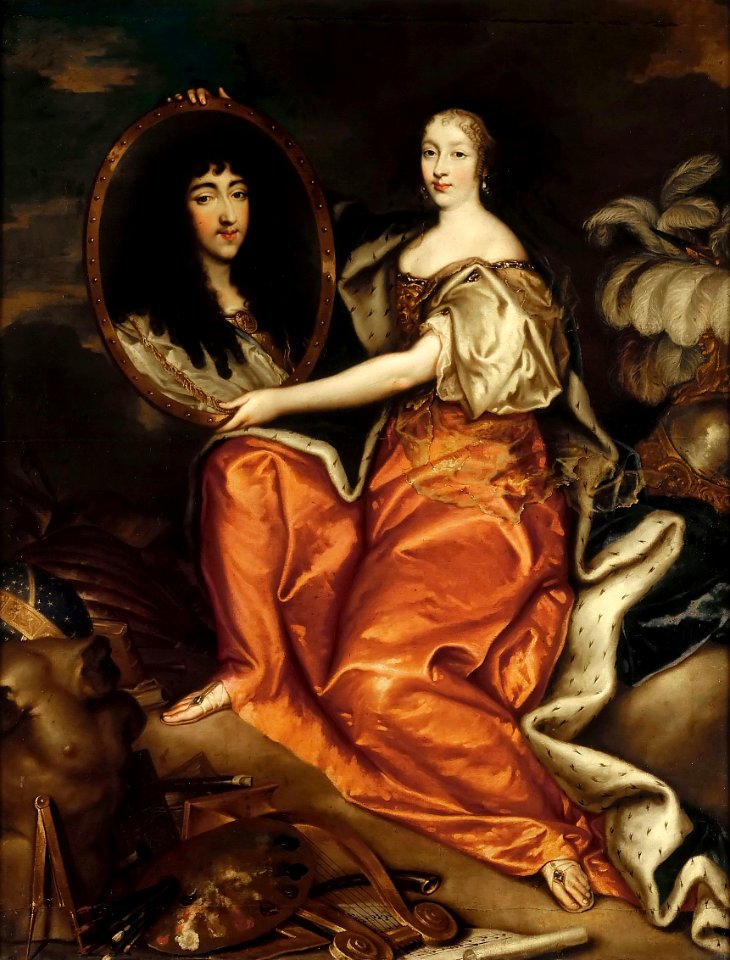 Mathieu, Antoine - Henriette of England holding a portrait of her husband - Versailles