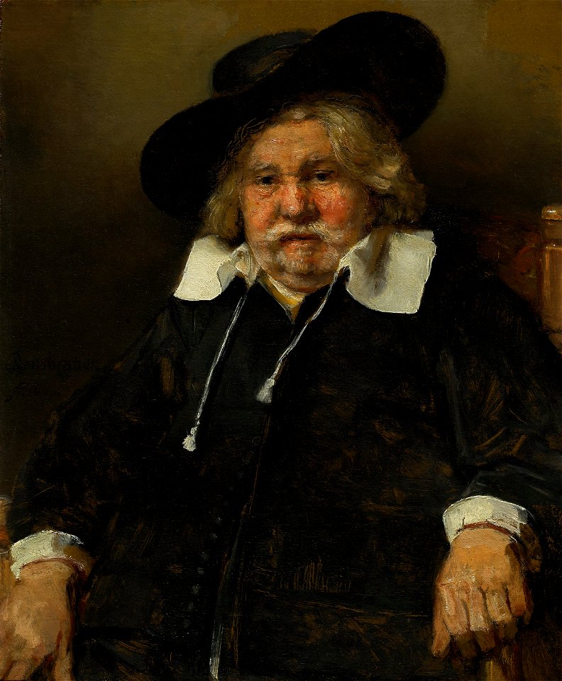 Rembrandt Portrait of an Elderly Man Seated, possibly Pieter de la Tombe