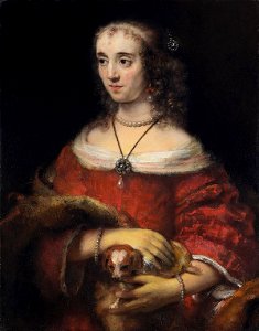 Rembrandt Harmensz van Rijn - Portrait of a Lady with a Lap Dog - Google Art Project