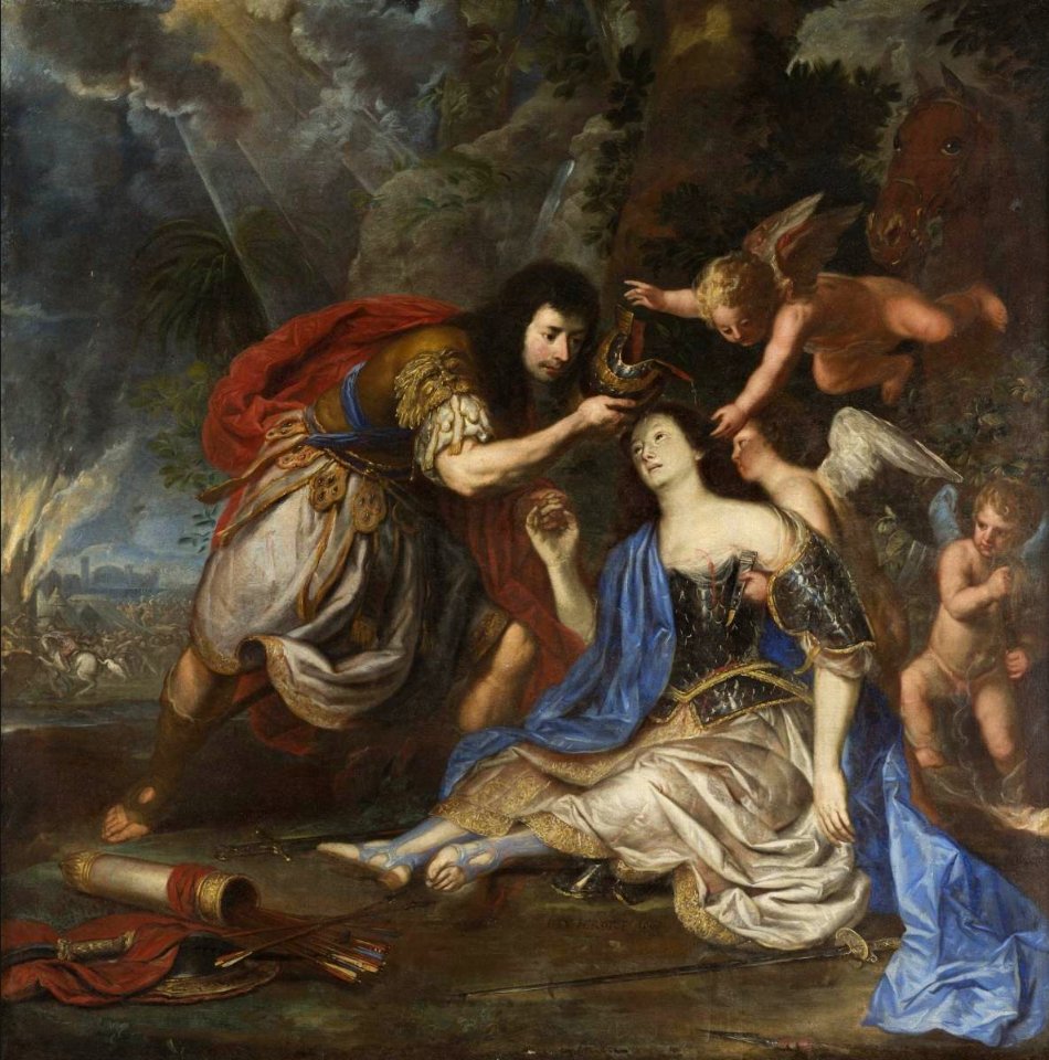 Jan de Herdt - Mortally wounded Clorinda baptized by Tancred