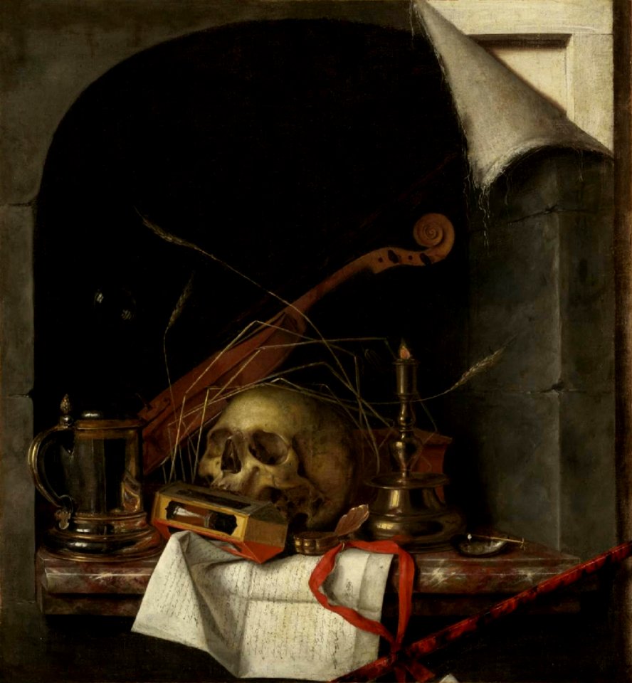 Cornelis Norbertus Gijsbrechts - Vanitas still life with skull