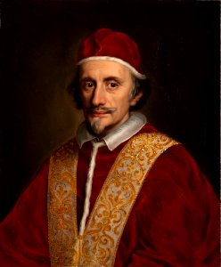Portrait of Pope Innocent XI Odescalchi (by Jacob Ferdinand Voet). Free illustration for personal and commercial use.