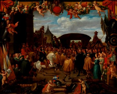 David Teniers III (Attr.) - Triumphal entry of Don John of Austria the Younger