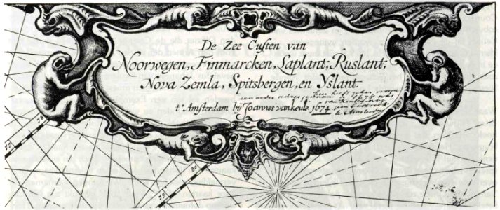 1674 ¿ Noorwegen &c Cartouche v Keulen