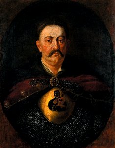 Anonymous John III Sobieski with a gorget. Free illustration for personal and commercial use.
