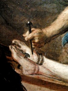 Willmann Jesus being nailed to the cross (detail)