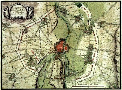 1673 Beleg van Maastricht, circumvallatie door Franse troepen