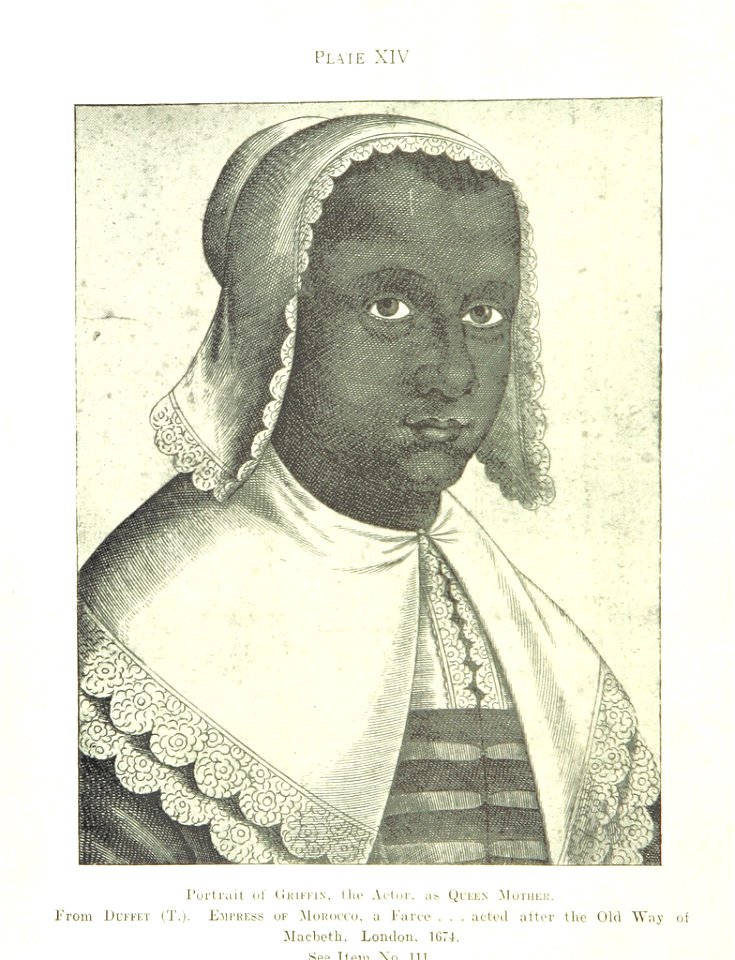 (1674) Griffin, the actor, as 'Queen Mother'