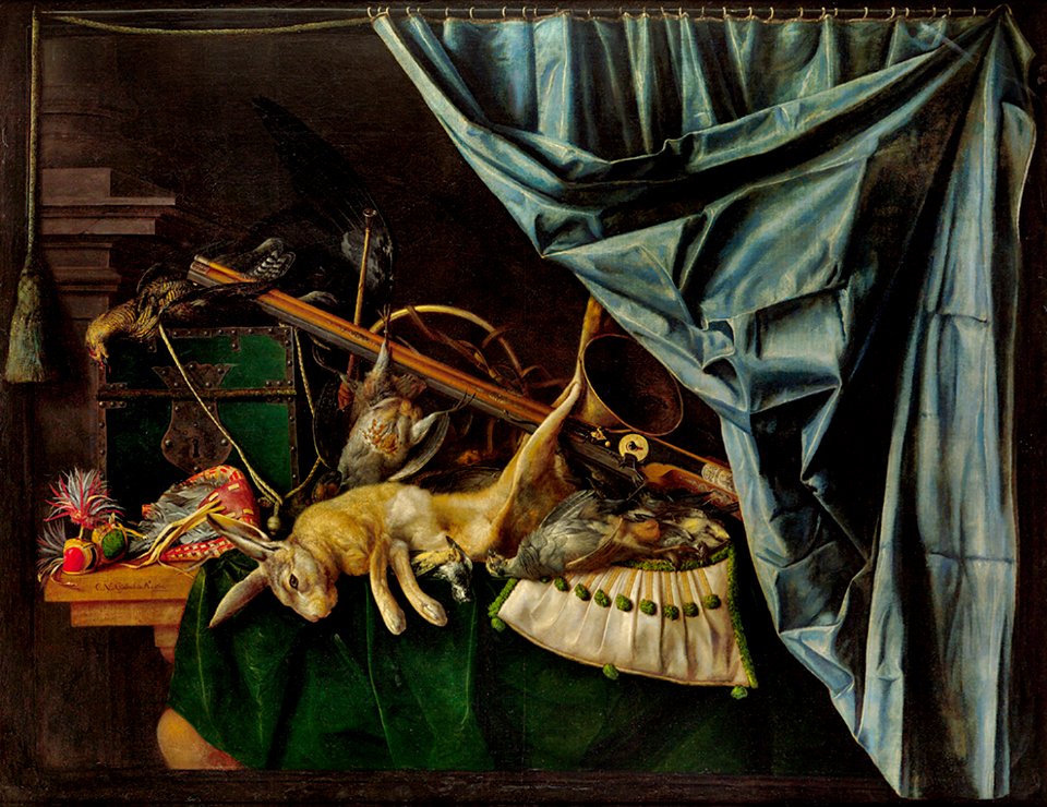 Cornelis Norbertus Gijsbrechts - After the falcon hunt