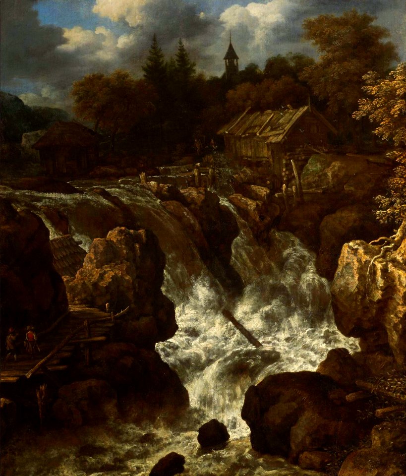 Everdingen Landscape with waterfall