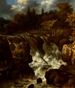 Everdingen Landscape with waterfall