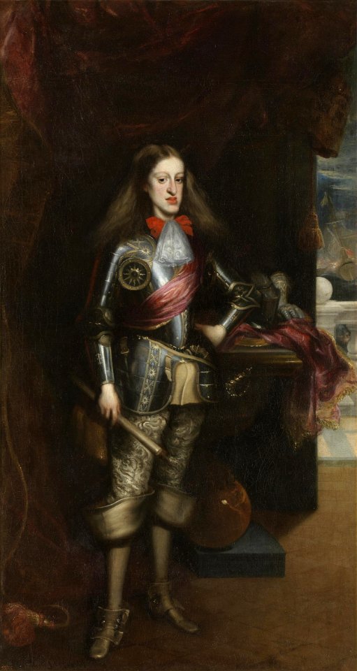 Carlos II, con armadura