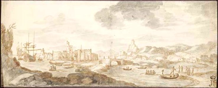 Bonaventura Peeters (II) or Gillis Peeters (I) - View of a southern harbour