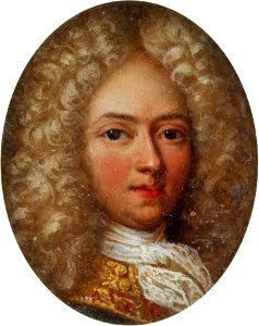 Netscher Young man in a bright wig a la lion