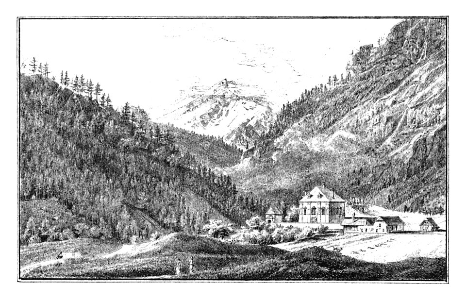 168 Schloss Leopoldstein, Eisenerz - lith. Kuwasseg - J.F.Kaiser Lithografirte Ansichten der Steiermark 1830