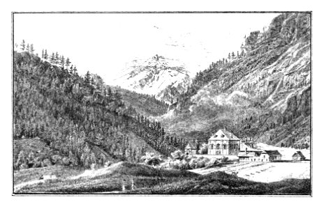 168 Schloss Leopoldstein, Eisenerz - lith. Kuwasseg - J.F.Kaiser Lithografirte Ansichten der Steiermark 1830