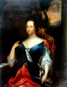 Netscher A lady as Saint Cecilia