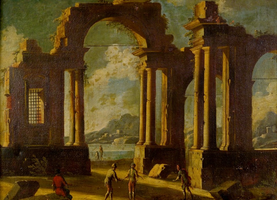 Capriccio of ruins by Gennaro Greco