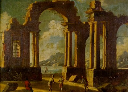 Capriccio of ruins by Gennaro Greco