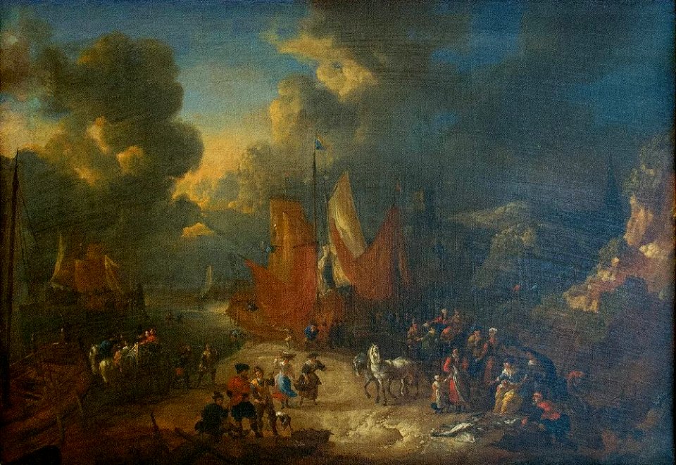 Lucas Smout the Younger and Pieter Bout - Harbour and Fish Market