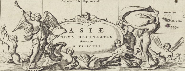 1690 art detail, from- Asiae nova delineatio by N. Visscher (cropped)