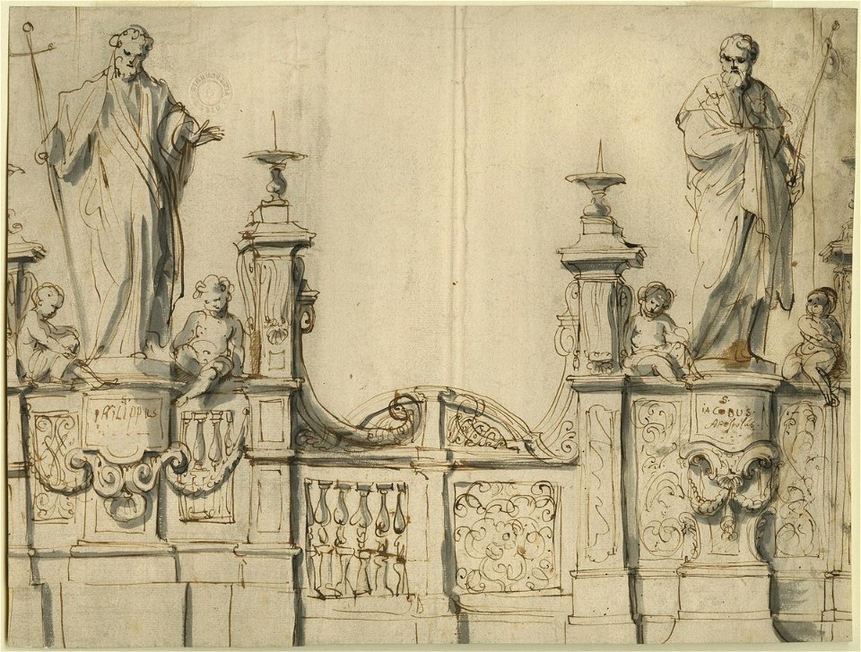 Jan Claudius de Cock - Design for the gateway to the ambulatory in St James' Church