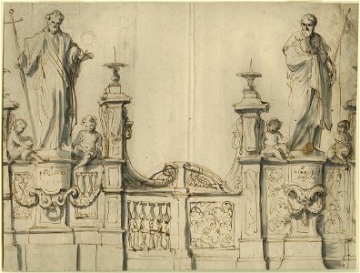 Jan Claudius de Cock - Design for the gateway to the ambulatory in St James' Church