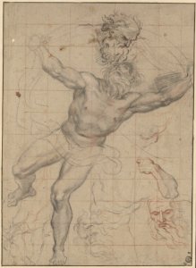 Antoine Coypel - Studies for Uranus carrying the veil of night