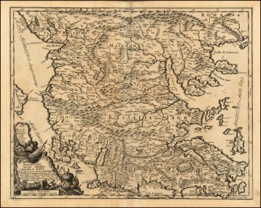 1684 map of Thessaly and Macedonia by Giacomo Cantelli da Vignola