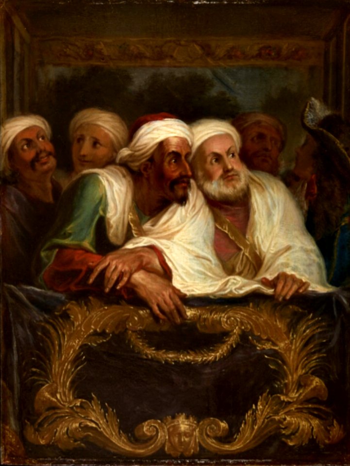 Antoine Coypel - The Moroccan ambassador and his retinue at the Comédie italienne in Paris, February 1682