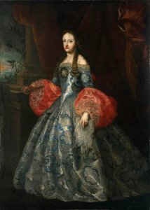 Jan van Kessel (II) or Claudio Coello (Attr.) - Portrait of Maria Anna of Neuburg. Free illustration for personal and commercial use.