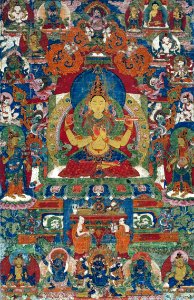 Nepal Thangka with Prajnaparamita. Free illustration for personal and commercial use.