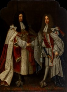 Charles II and James II. Free illustration for personal and commercial use.