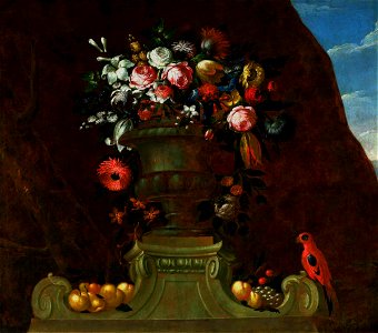 Bogdány Still-life with a parrot